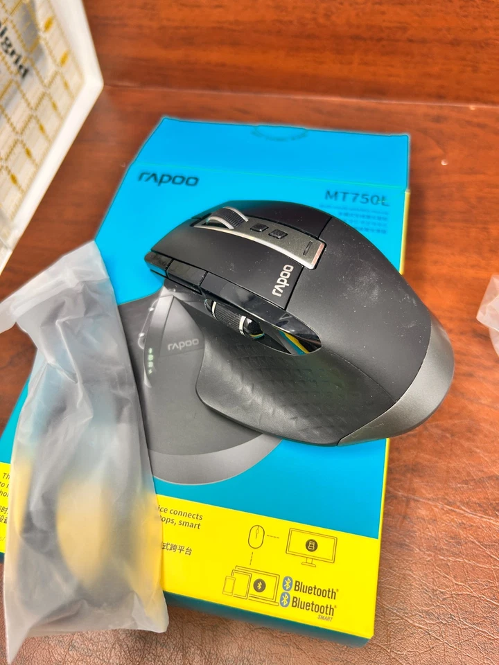 Rapoo Bluetooth Wireless Side Wheel Mouse Rechargeable MT750L NO DONGLE RECEIVER - Image 2 of 4