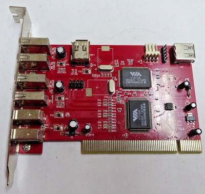 VIA VT6306 / VT6214L***COMBO USB / FireWire 1394***PCI Controller Card*#GK11969