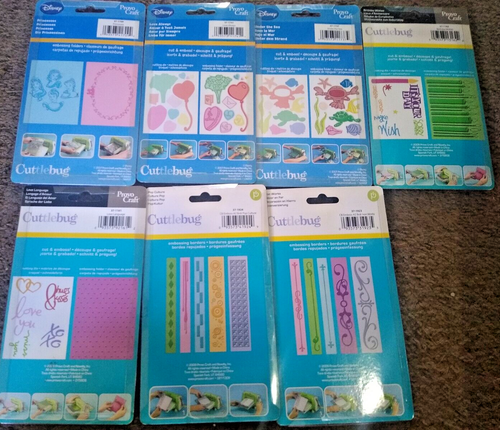 7 NEW CUTTLEBUG PROVO CRAFT CUT & EMBOSS LOT 2 DISNEY/MICKEY MOUSE/PRINCESS LOVE - Picture 2 of 2