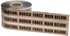 Mutual 17774 Polyethylene Underground Force Main Detectable Marking Tape 1000'