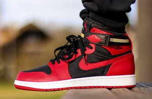 jordan 1 bred strap