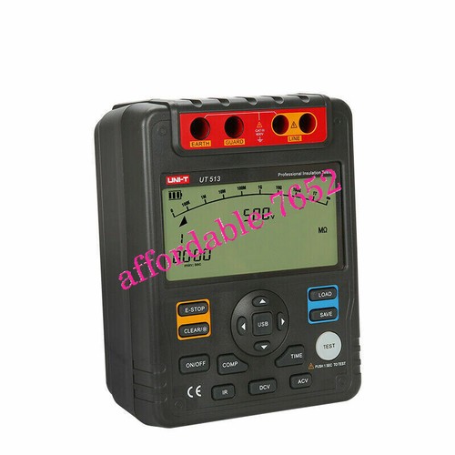 NEW UNI-T UT513 Insulation Resistance Testers Megohmmeter Voltmeter Auto Range - Picture 3 of 5