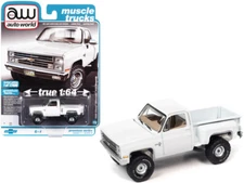 N54 AUTO WORLD 1986 CHEVROLET SILVERADO K10 STEPSIDE WHITE Muscle TrucK 64352 B