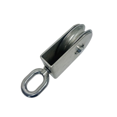 Marine Stainless Steel 3" Sheave Square Block 1/2" Rope Wire Pulley 1400Lb WLL - Picture 5 of 6