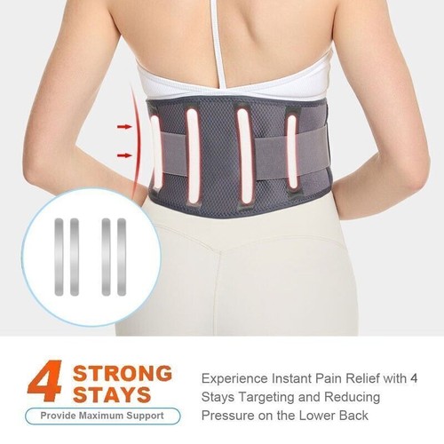 Cordless Lumbar Heating Pad Electric Vibration Massager Belt Waist Pain Relief - Picture 3 of 13