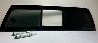 #ad Fit 2014 2018 GMC Sierra 1500 Rear Glass Power Slider Heated w Regulator2Glues $389.00