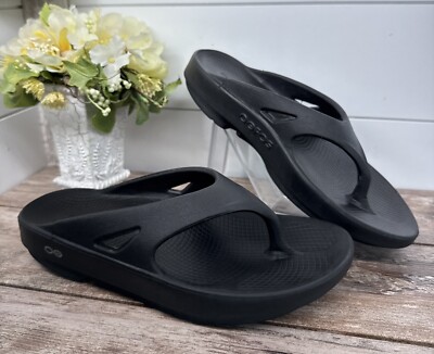 OOFOS OOriginal Flip Flop Sandal Unisex, M7/W9 OOFOS OOriginal Unisex Sandals | Black | M7 W9 Recovery Ora  main image 3