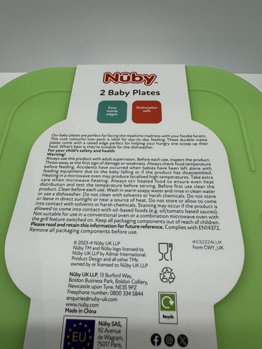 Paquete de platos, tazas y cubiertos Nuby Baby Toddler azul/verde - Imagen 8 de 8