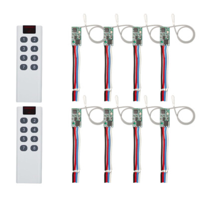 3.6V 5V 12V 24V Mini Relais Empfänger Funkschalter Modul DIY 8zone Fernbedienung