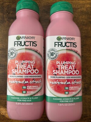Garnier Fructis Plumping Watermelon Extract Shampoo 2 Pack