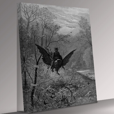 Gustave Dore Orlando Furioso Leinwand Wandbild Bild Druck