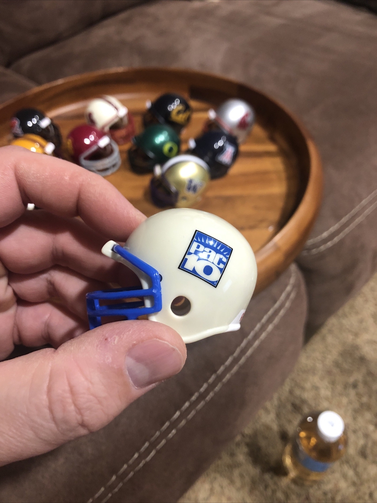 Pac 10 Conference Riddell Mini Pocket Size Football Helmet 12 Pcs Set