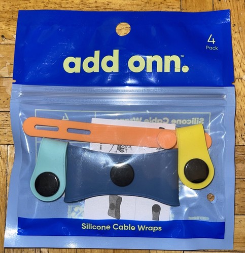 Onn Silicone Cable Wraps - 4 Pack - Bild 1 von 2