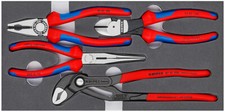 Knipex 4pc Pliers Set Cobra, Cutter, Long Nose, Combination 002001V15 Comfort