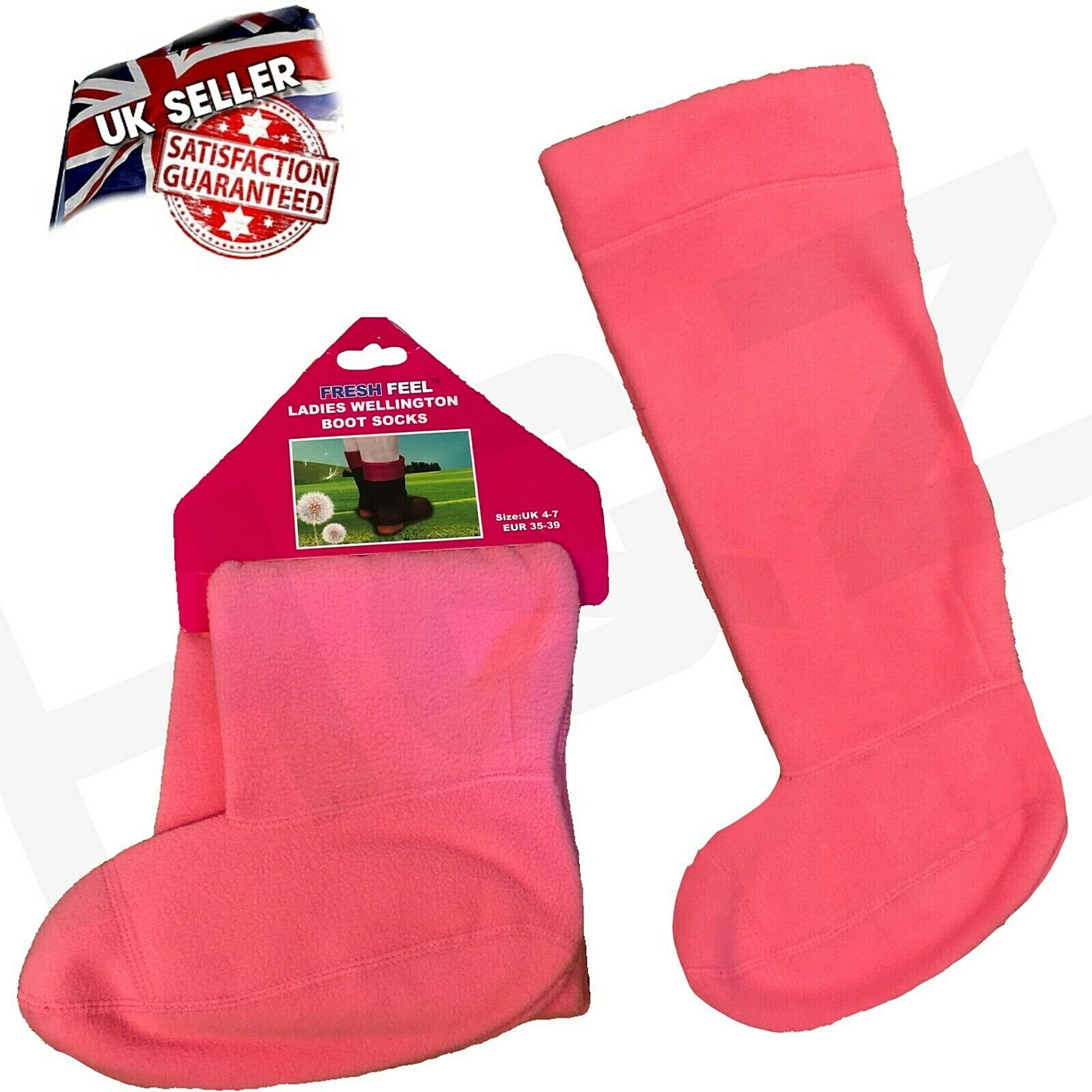 Ladies Fleece Wellie Wellington Socks 