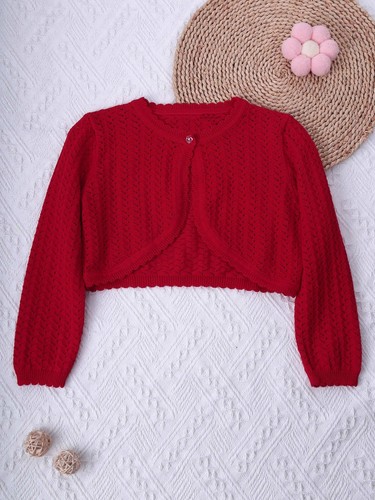 Kids Long Sleeve Bolero Shrug Casual Crop Cardigan Boleros Girl Sweater AU - Picture 46 of 73