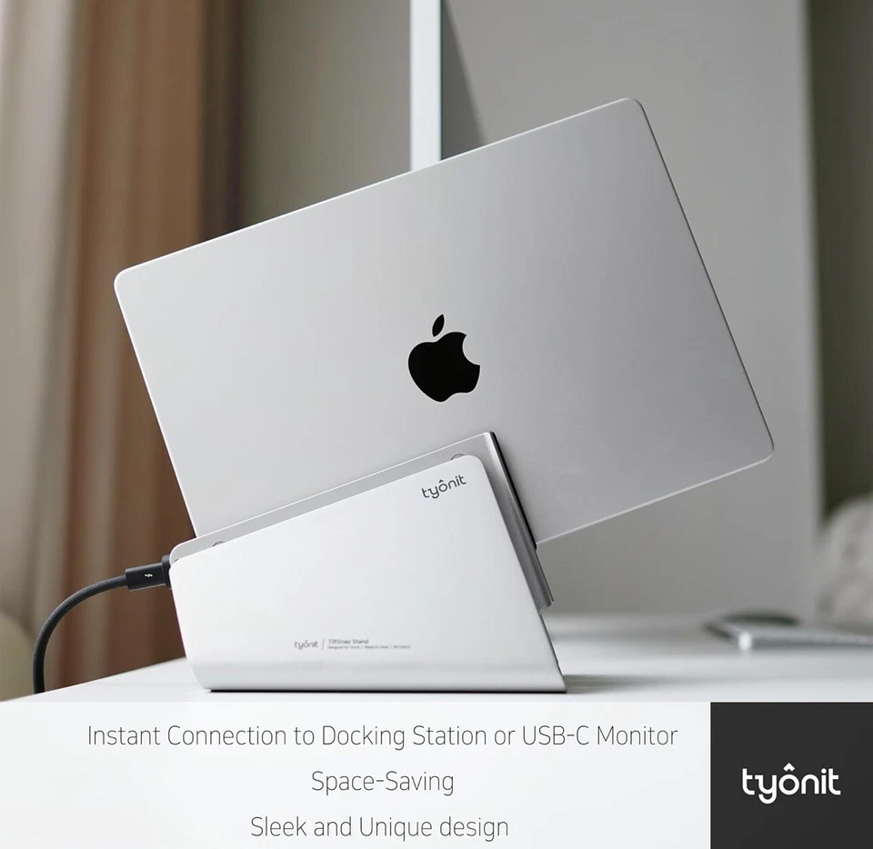 tyonit TiltSnap Vertical Laptop Stand for MacBook, USB-C  (Read Desc) Stand Only - Image 2 of 4