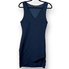 ASTR the Label Pique Knit BodyCon Dress Medium Women’s Navy Blue Sleeveless Mini
