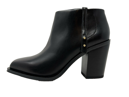Franco Sarto Vivica schwarze Leder Stiefeletten eckige Zehenpartie Größe 7 NEU - Bild 2 von 10