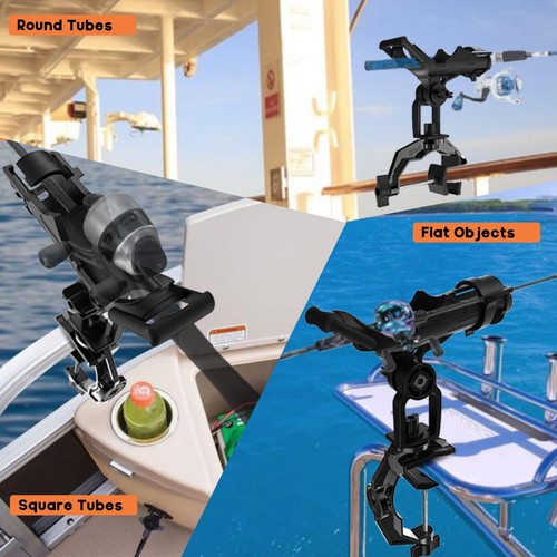 Boat Fishing Rod Holder Upgraded V-Shaped Large clamp Fishing Rod Holder with... - Afbeelding 2 van 7