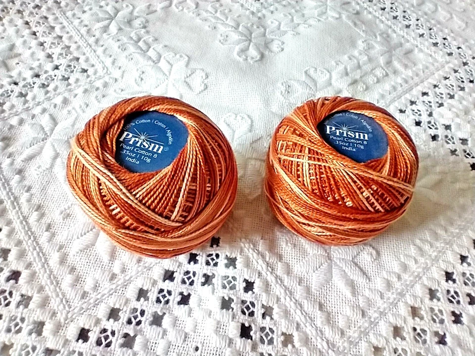 2Pcs DMC Pearl/Perle Cotton Size #8 Thread Ball 10g 100% Cotton VARIEGATED BROWN - Image 2 of 4