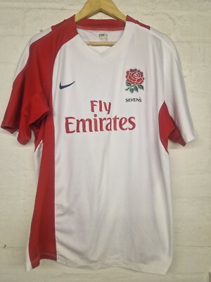 England Rugby Union 2007 Super Sevens Shirt Uk Size Xl Nike Fly Emirates 