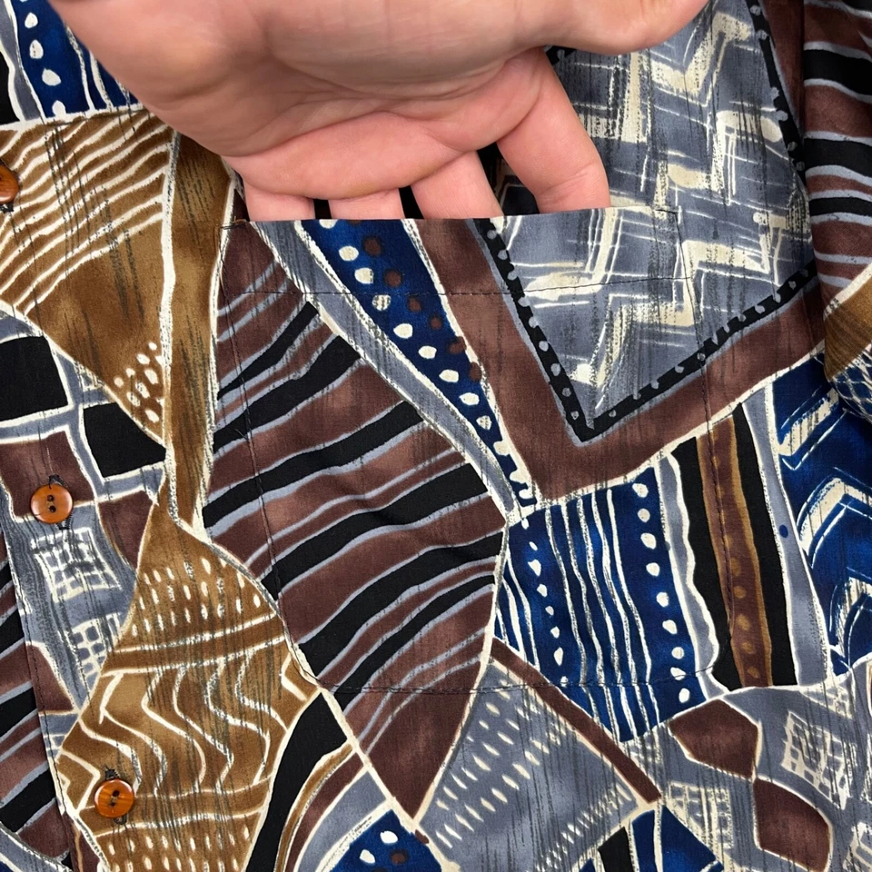 Vintage Iolani Shirt Mens Extra Large XL Hawaiian Aloha Beach Loop Button Up - Image 2 of 4