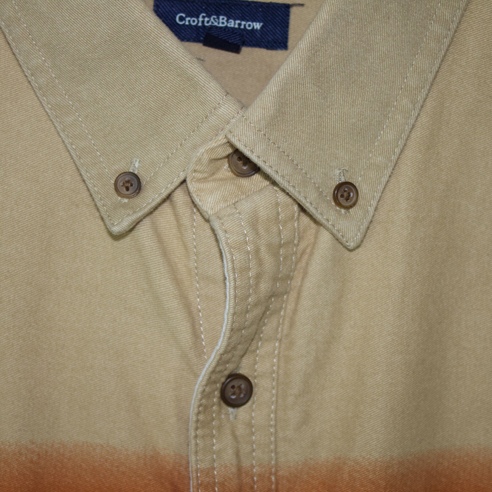 Croft And Barrow Brown Heavy Wolf Mountain Button Up - Medium - Hunting Rare image 5