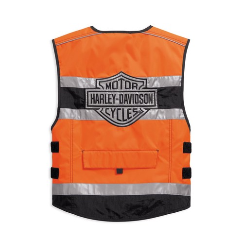Harley-Davidson Hi-Visibility Reflective Vest Warnweste Gr. S - Orange, Weste - Bild 2 von 3