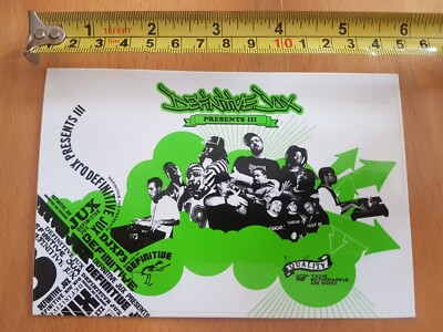 Definitive Jux Presents III Promo Sticker Hip Hop Def Jux El-P Mr.Lif Aesop Rock