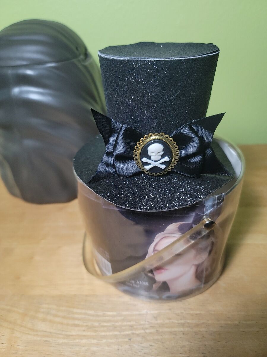Black Glitter Mini Top Hat Black Glitter Mini Top Hat