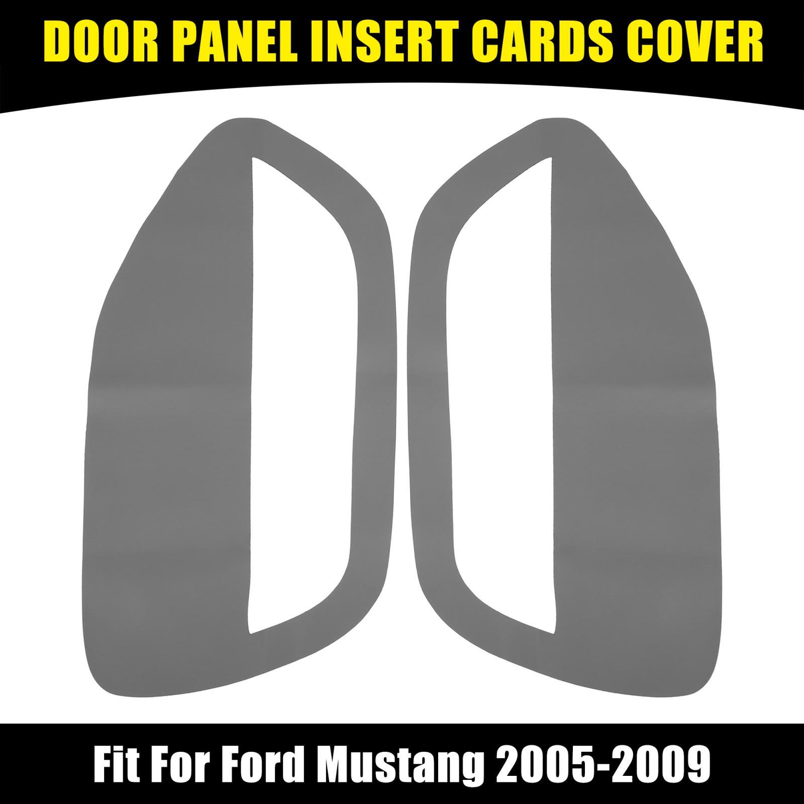 Paar Mikrofaser Leder Türverkleidung Einlegekarten Kartenhülle für Auto Grau