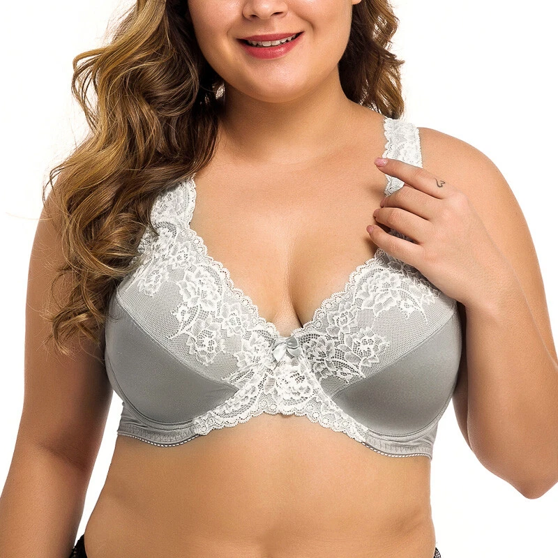 Large Bosom Women Full Coverage Support Bralette Minimiser Bra 32