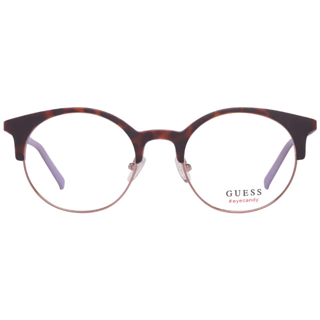 GUESS GU3025 052 Матовая Черепаховая металлическая круглая оправа для оптических очков 51-21-135