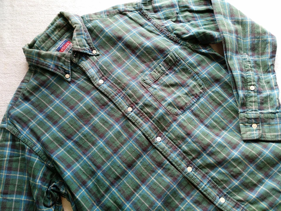 45RPM 四十五 RPM 工作室 R NMD 90 年代绿色格子厚衬衫中号 2 码 — 第 3/4 张图片