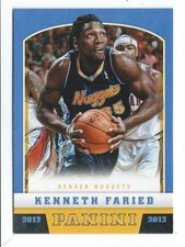 2012-13 Panini #246 Kenneth Faried RC Rookie Nuggets
