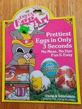 Vintage 1981 Instant Egg Art  By Sun Hill Bunny Cartoon Egg Wrappers For 12 Eggs