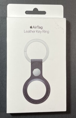 Official Apple AirTag Leather Key Ring [ Midnight ] NEW