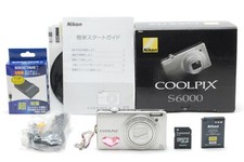    Exc 5 /Box Nikon COOLPIX S6000 Silver 14.2MP Digital Camera From Japan
