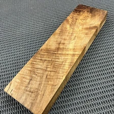EW619 Curly Spalted English Walnut Sap Blank Knife Handle Pistol Grip 10.8"