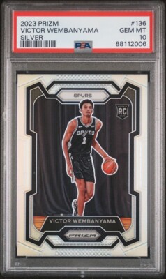 2023 Prizm #136 Victor Wembanyama Silver Rookie Card PSA 10 GEM
