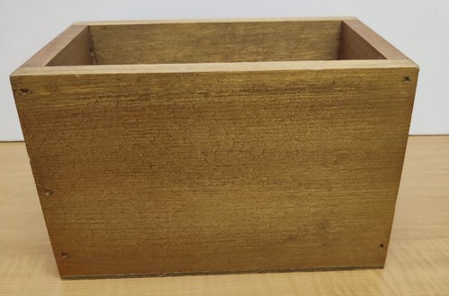 Vintage Solid Wood Box Handpainted Apple Orchard Scene Storage/Recipe Signed - Picture 7 of 8