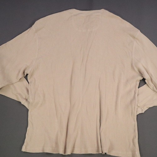 St Johns Bay Thermal LS Mens Shirt Size 3XLT Cream color 100% cotton - Picture 3 of 8