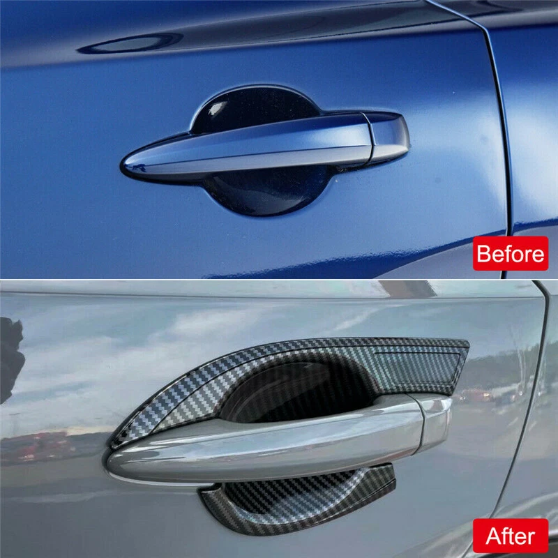 Cubierta de tazón de manija de puerta de fibra de carbono 4X para Nissan Pathfinder 2024 2025 2026 Foto 2 de 4