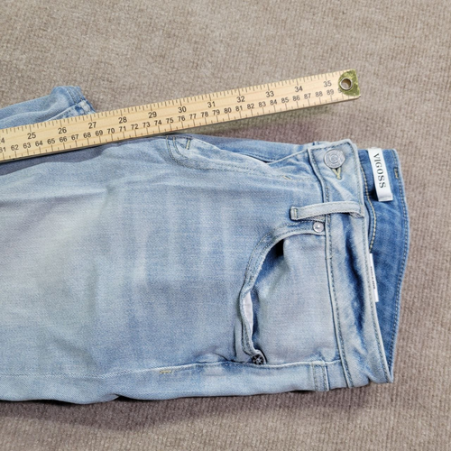 Vigoss Marley Skinny Jeans Womens 29 Blue Light Wash Denim Distressed Frayed Hem - Picture 7 of 9
