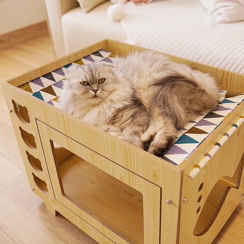 Cuccia per gatti 55 * 40 * 44 cm letti per gatti beige cuccia per animali domestici per gatti - Foto 7 di 24