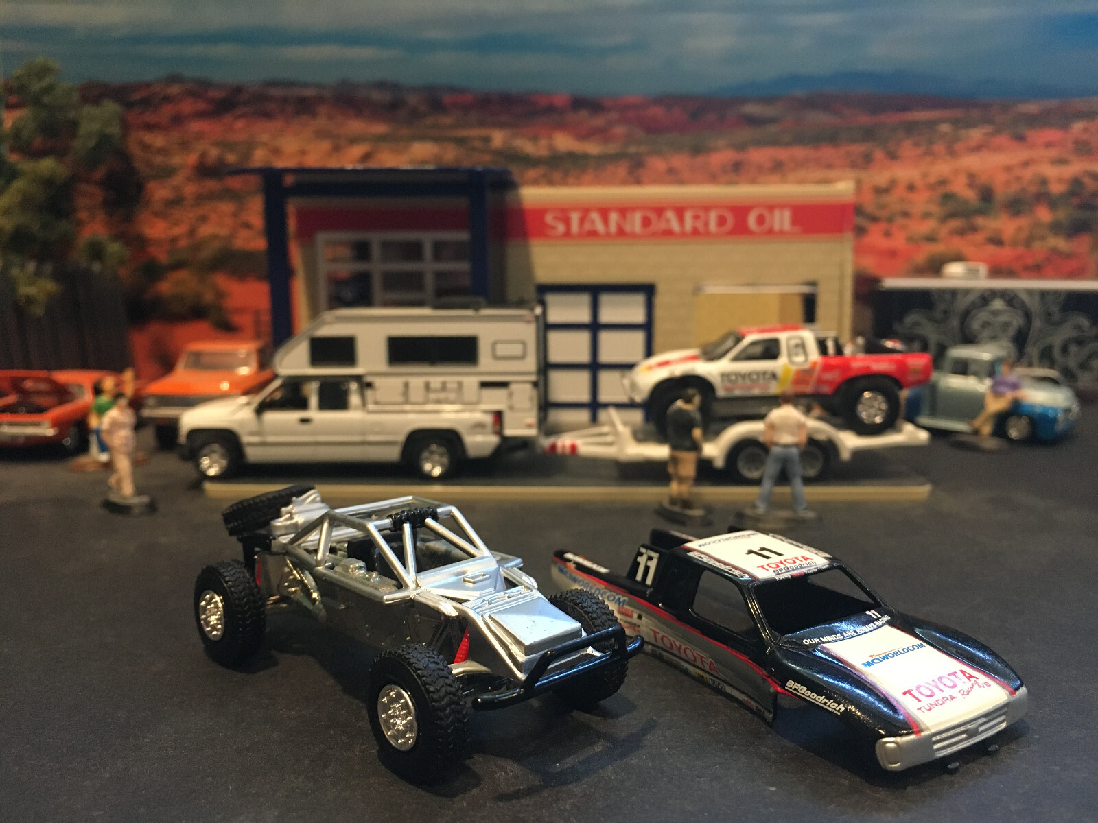 1:64 Hot Wheels LE Toyota Tundra Racing Baja Trophy Truck Black & White #11