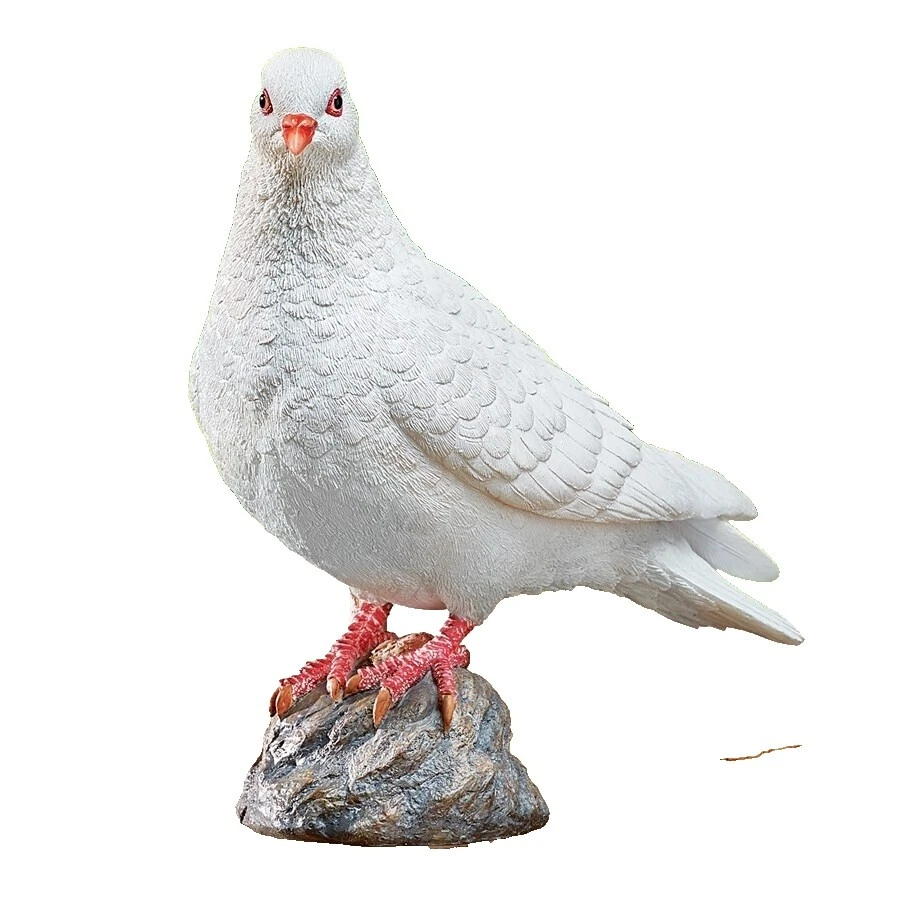 Birds & Birdhouses White Outdoor Statues