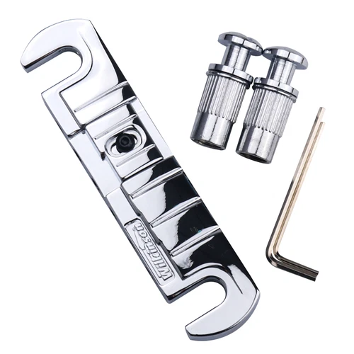 Wilkinson GTB Adjustable Intonated Wraparound Bridge LP Guitar Tailpiece Silver