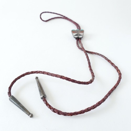 Vintage Sterling Silver  Native American Zunii Bolo With Inlay Signed FIH. - Picture 11 of 11